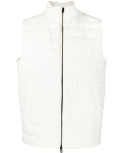 Herno Padded-design Feather Down Gilet - White
