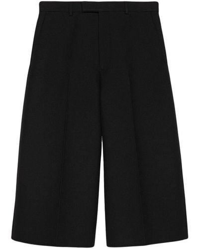 Gucci Wool And Silk Shorts - Black
