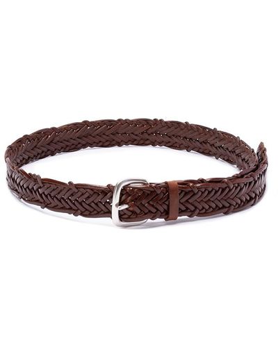 Orciani `Masculine` Braided Sports Belt - Brown