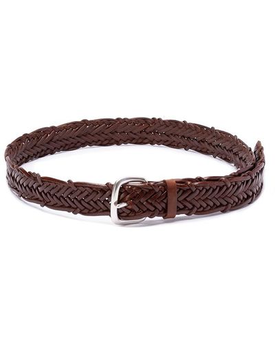 Orciani `masculine` Braided Sports Belt - Brown