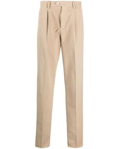 Brunello Cucinelli Neutral Straight-leg Chino Pants - Men's - Cotton - Natural