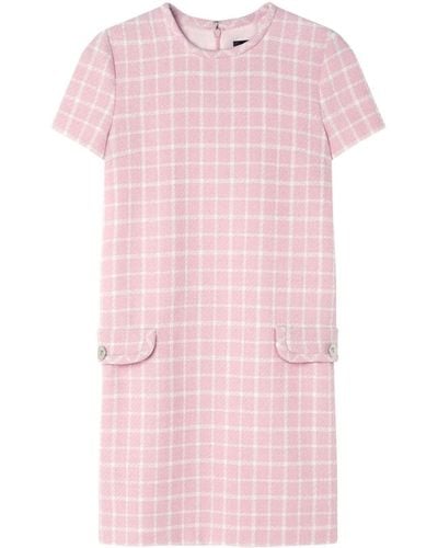 Versace Large Check Mini Dress - Pink