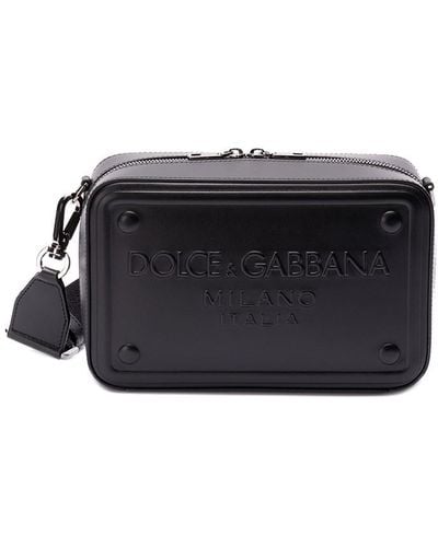 Dolce & Gabbana Embossed Logo Cross-Body Bag - Black