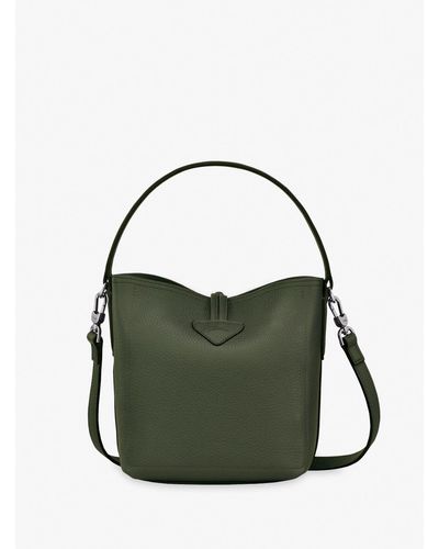 Longchamp `Roseau Essential` Extra Small Bucket Bag - Verde