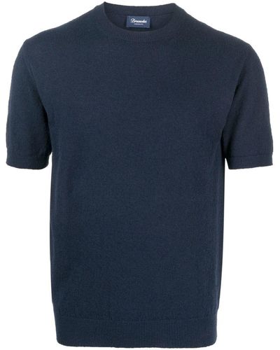 Drumohr Short Sleeve Crew-Neck Sweater - Blue