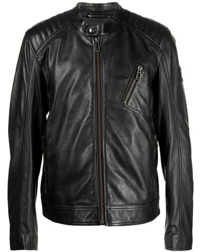 Belstaff Long-sleeve Leather Jacket - Black