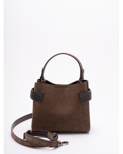 Brunello Cucinelli Bag With `Precious` Bands - Brown