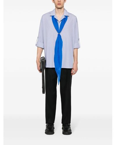 Fendi Striped Polo Shirt - Blu