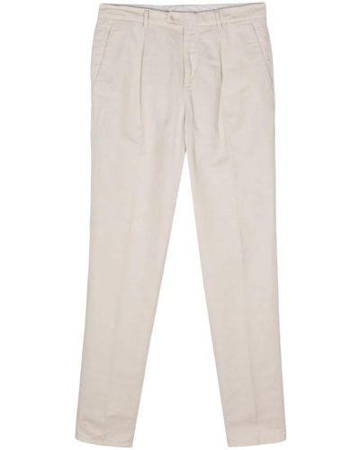 Brunello Cucinelli Pleat-detail Tapered Pants - White