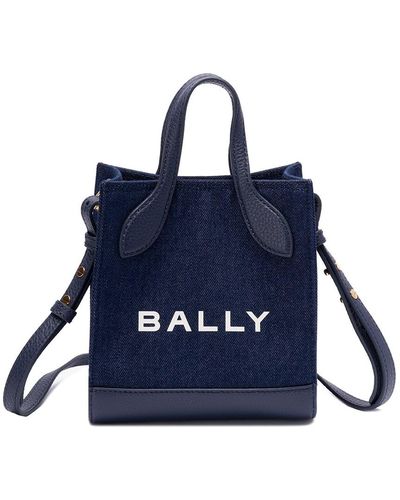 Bally `Bar Keep On Spiro Eco` Mini Tote Bag - Blue