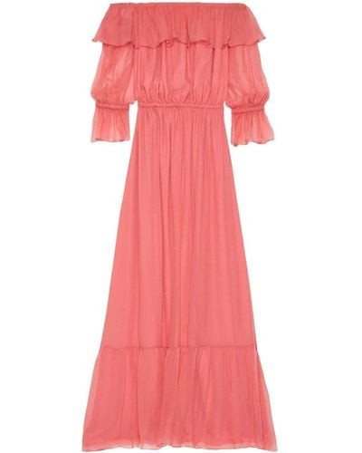 Gucci Chiffon Long Dress - Pink