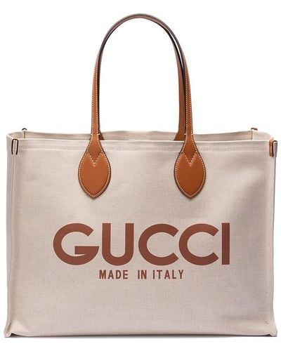Gucci ` Canvas` Tote Bag - Natural