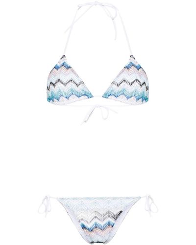 Missoni Triangle Bikini Set - Blue