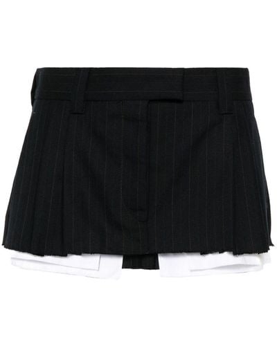 Miu Miu Striped Skirt - Black
