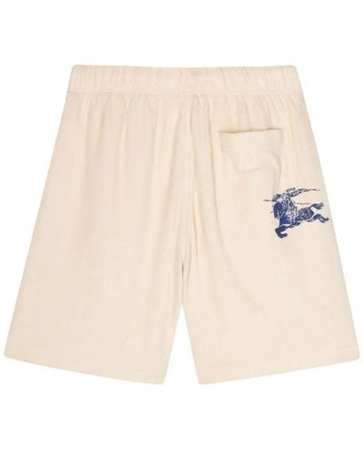 Burberry Logo-print cotton shorts - Neutro