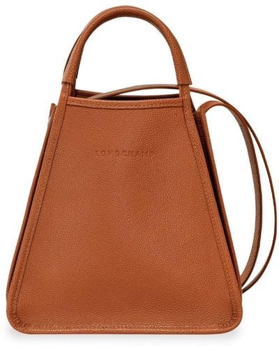 Longchamp `Le Foulonné` Small Handbag - Brown