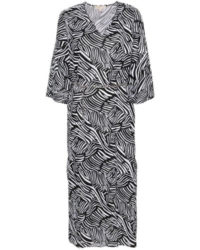 Michael Kors `zebra` Kaftan Dress - Grey