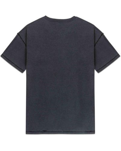 Purple Brand Textured Inside Out T-Shirt - Blu
