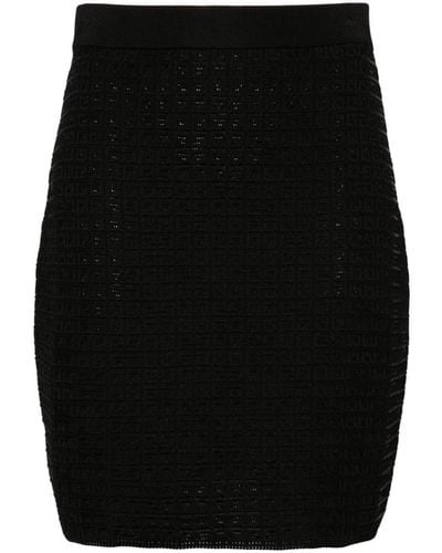 Givenchy 4g-monogram Knitted Skirt - Black