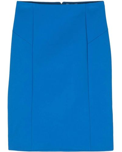 Patrizia Pepe Interwoven Straight Skirt - Blue