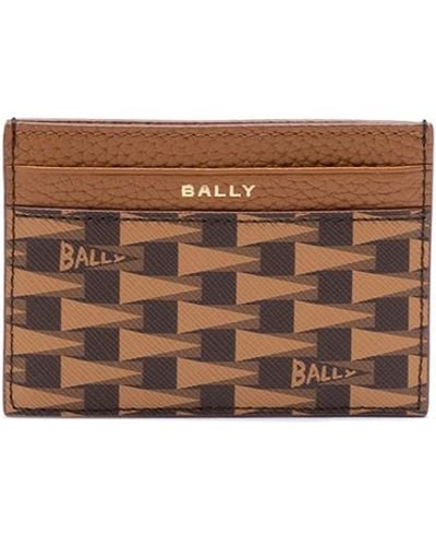 Bally `Pnt Monogram` Card Holder - Brown