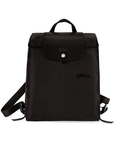 Longchamp `le Pliage Green` Unisex Backpack - Black