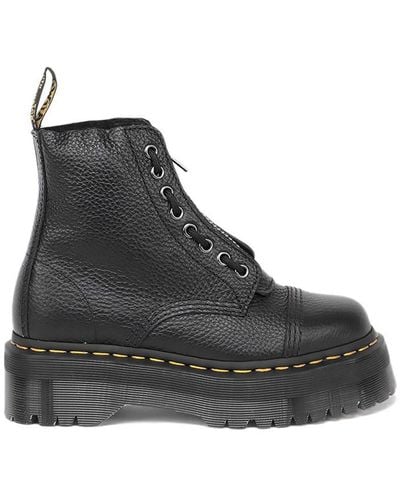 Dr. Martens `Sinclair` Leather Platform Boots - Black