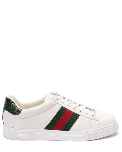 Gucci Ace Sneaker With Web - White