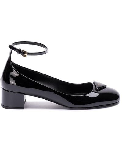 Prada Ankle Strap Court Shoes - White