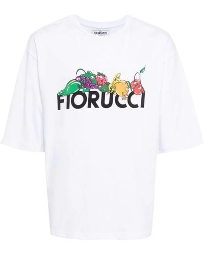 Fiorucci `Fruit` Print Regular Fit T-Shirt - White