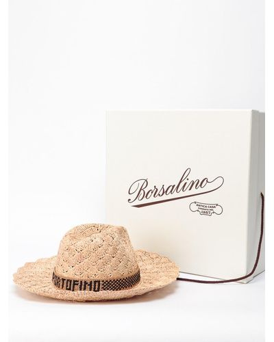 Borsalino Cappello Raffia Crochet ' X Spinnaker' - Neutro