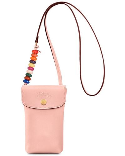 Longchamp `Le Pliage Grigri` Phone Case - Pink