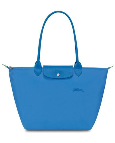 Longchamp `le Pliage Green` Large Tote Bag - Blue