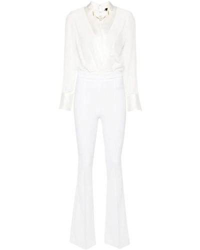 Elisabetta Franchi Chain-Embellished Jumpsuit - White