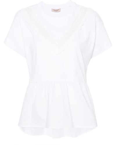Twin Set Flounce T-Shirt - White