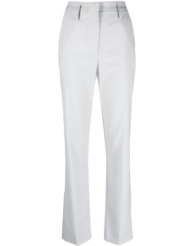 Patrizia Pepe Essential Straight-leg Tailored Trousers - White