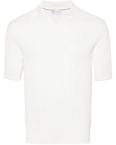Brunello Cucinelli Polo Sweater - White