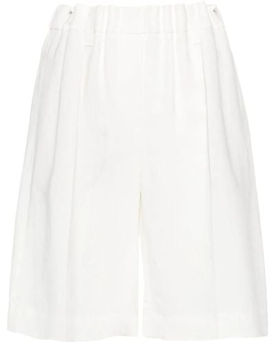 Brunello Cucinelli Tailored Bermuda Shorts - White