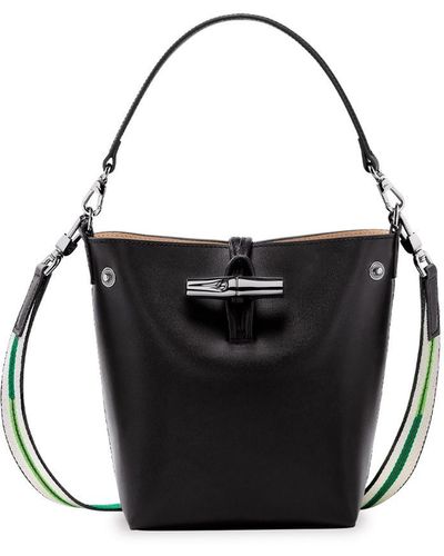 Longchamp `roseau Box` Extra Small Bucket Bag - Black
