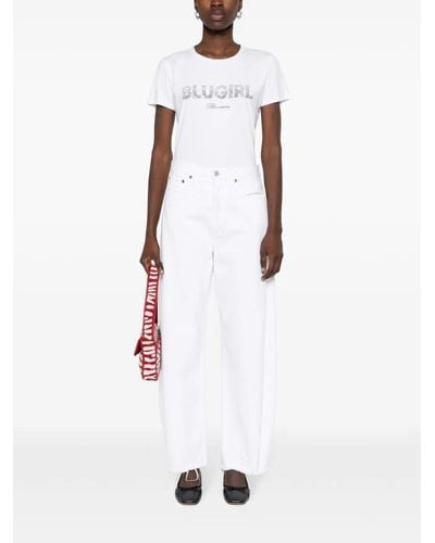 Blugirl Blumarine `Moda` T-Shirt - Bianco