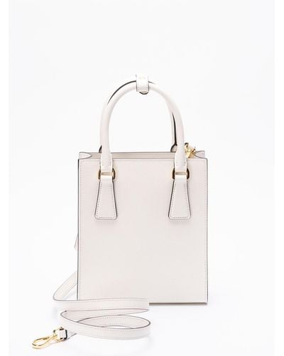 Prada Saffiano Leather Handbag - Bianco