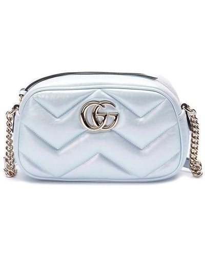 Gucci `Gg Marmont` Shoulder Bag - White