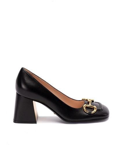 Gucci Mid-Heel Court Shoes With `Horsebit` - White