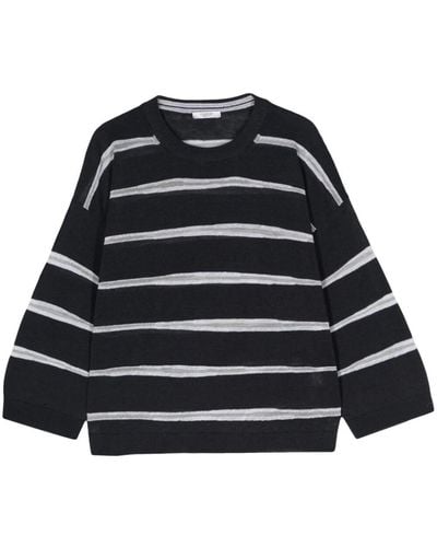 Peserico Striped Shirt - Black