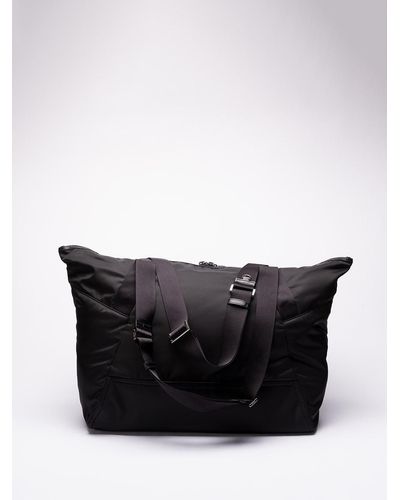 Prada `Re-Nylon` And Leather Duffle Bag - Nero