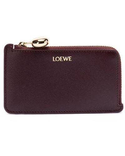 Loewe Pebble Coin Cardholder - Purple