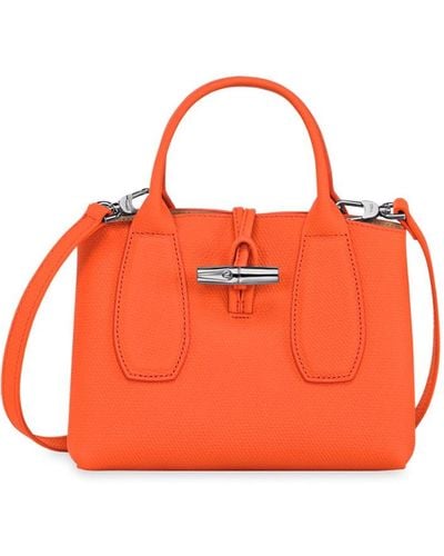 Longchamp `Roseau` Small Handbag - Orange