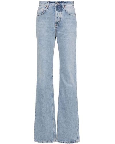 Saint Laurent Straight-Leg Cotton Jeans - Blue
