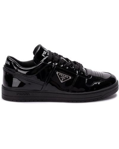 Prada `Downtown` Patent Leather Trainers - Black