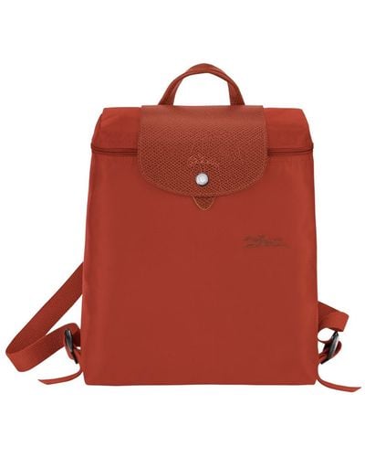 Longchamp `Le Pliage` Medium Backpack - Red